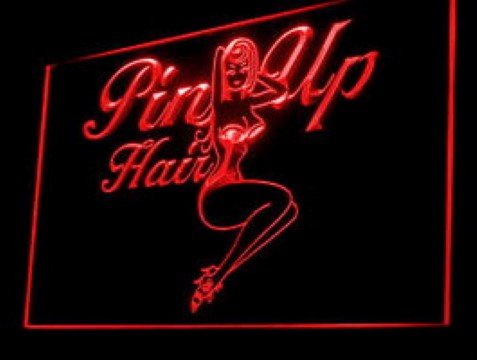 Pin Up Hair Salon LED Neon Sign
